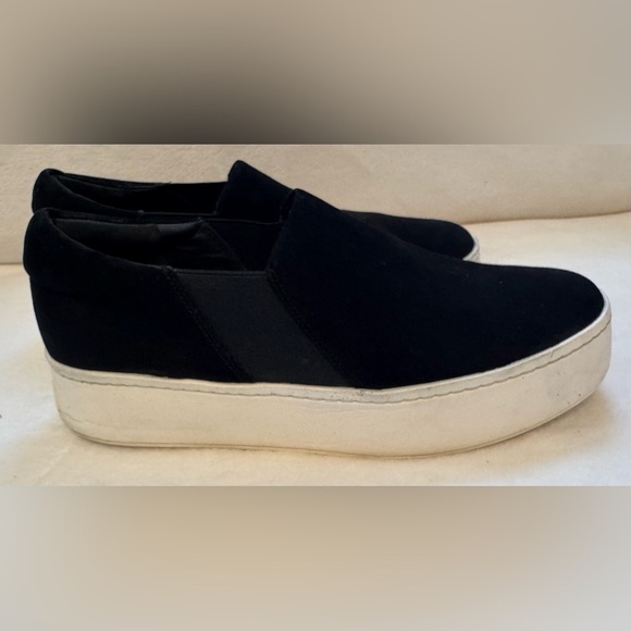 VINCE Women's Warren Slip-on Platform Black
Suede Sneakers Size 8M - Picture 4 of 11